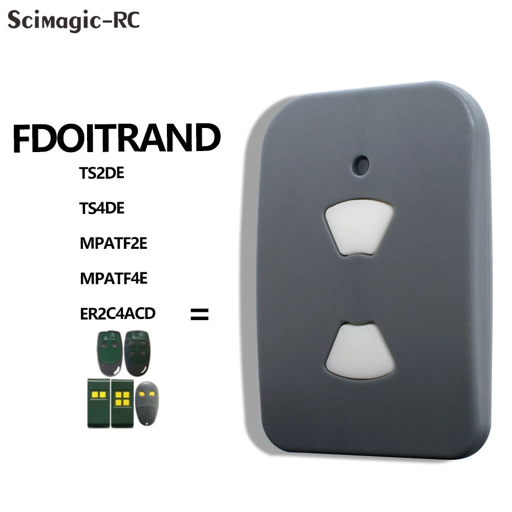Clone FDOITRAND TS2DE TS4DE MPSTF2E MPSTF4E ER2C4ACD Garage Remote Control 433.92MHz Fixed Code Gate Opener Remote Control