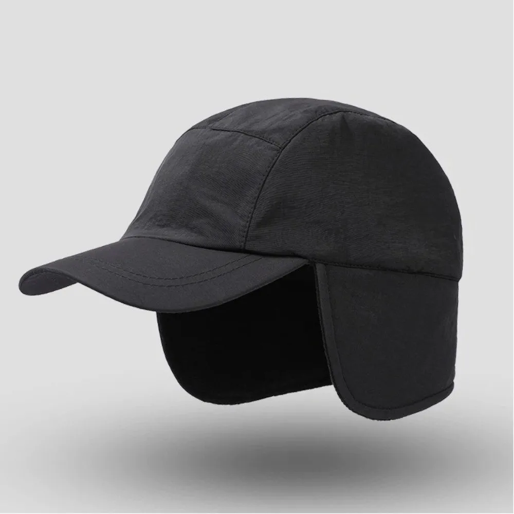 عارضة القطبية الصوف الشتاء قبعة بيسبول سميكة مع الأذن اللوحات غطاء للأذنين قبعة بلون الطقس البارد سدادات حماية الأذن قبعة الشتاء #5