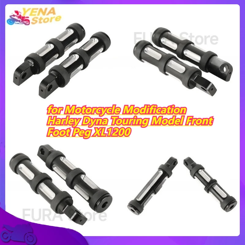 

Black Footrest for Motorcycle Modification Harley Dyna Touring Model Front Foot Peg XL1200