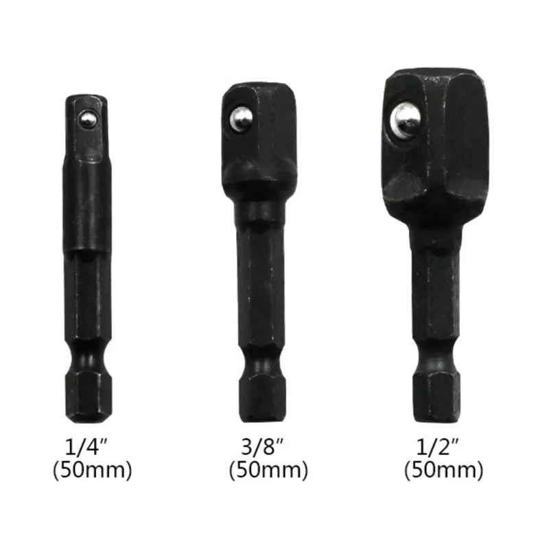 Binoax 3 Sơ Khai Tác Động Ổ Cắm Adapter Và Mở Rộng Bộ 1/4 3/8 1/2Inch Hạt Driver Ổ Cắm Lục Giác lắc Chân
