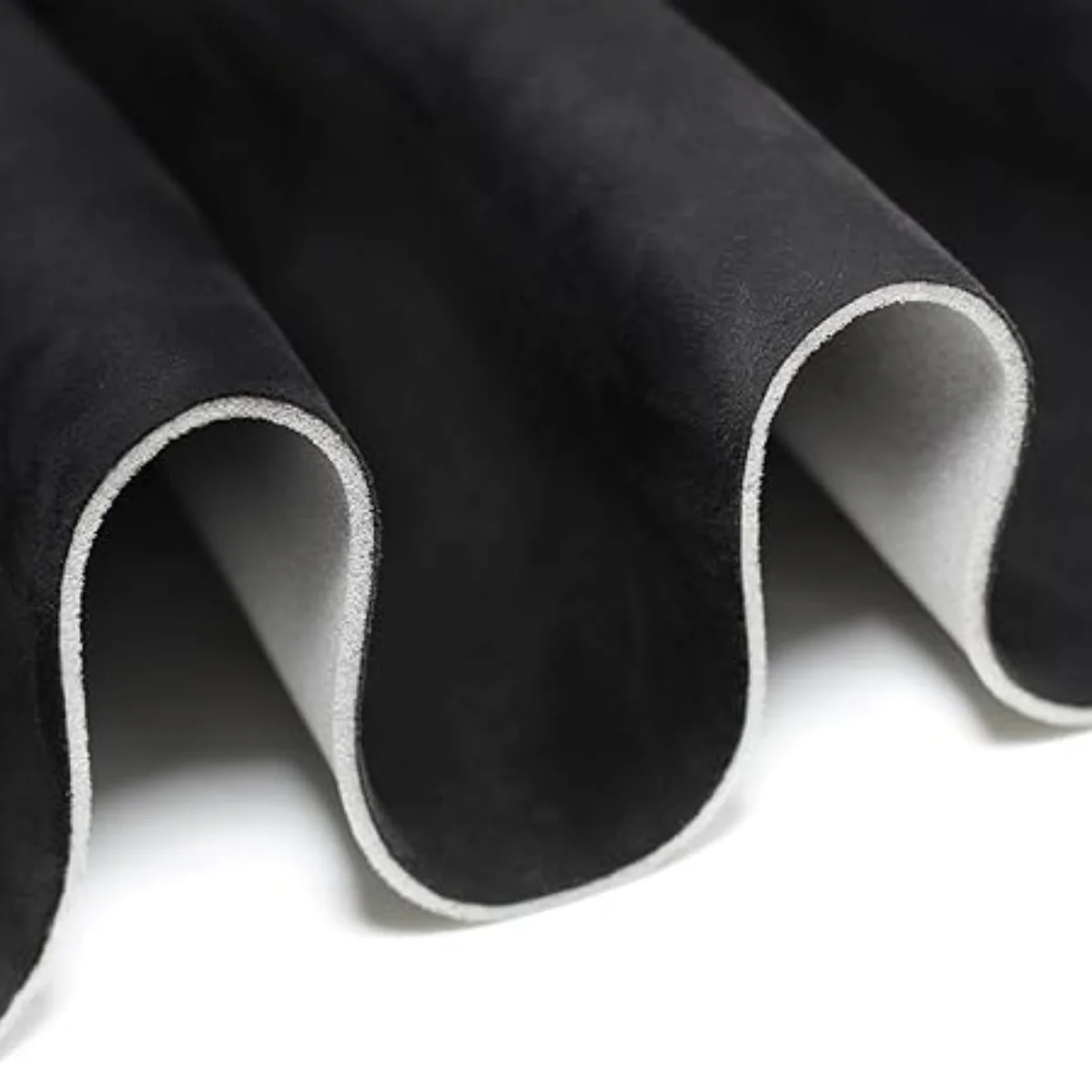 Black Suede Interior Headliner Roof Fabric 3mm Foam Backing for Automotive Upholstery Headlining Roof Sky Car Repair Fabrics