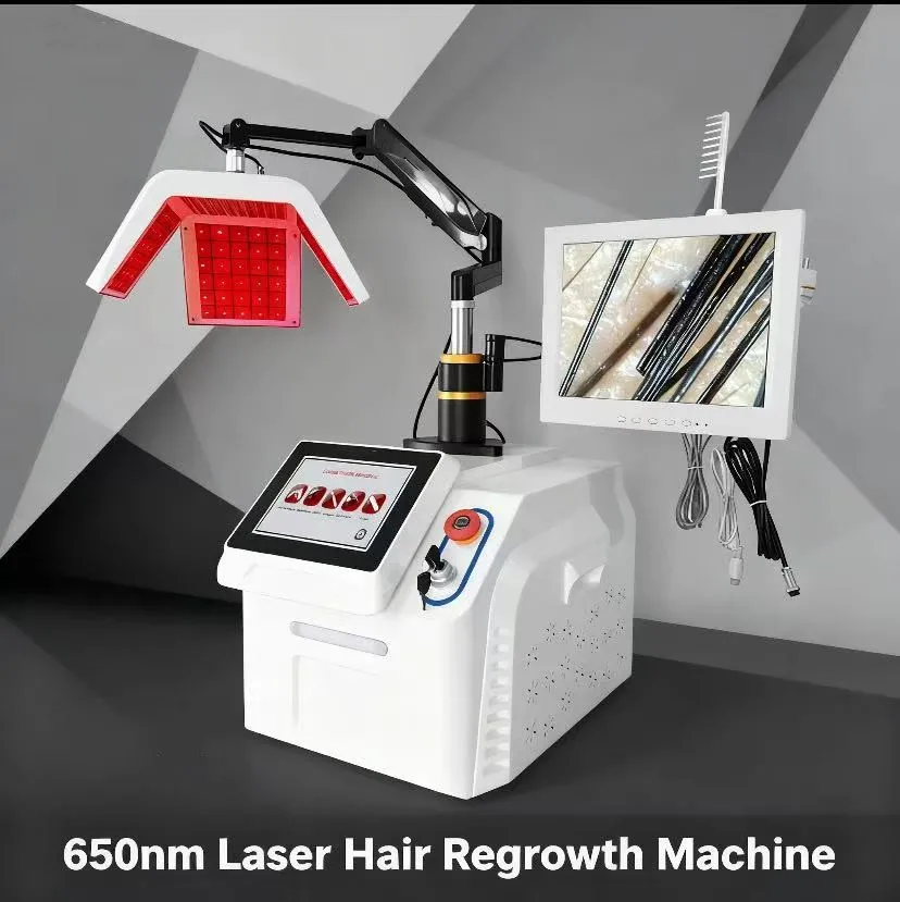 

Portable 650nm Diode Laser Hair Growth Machine Anti-Hair Loss LED Light Therapy Pro activated Hair Follicle Hair Regrowth