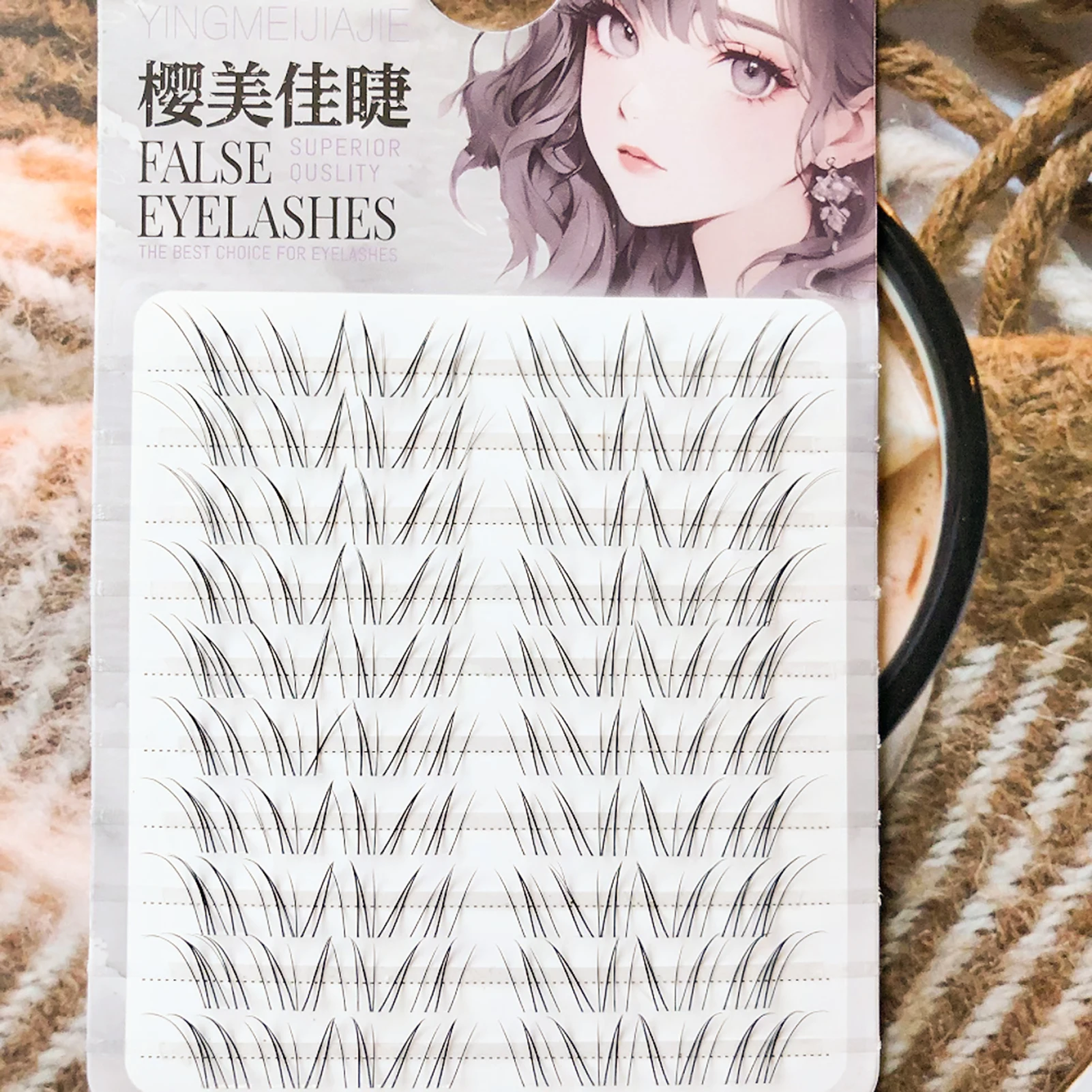 ขนตาปลอม DIY ต่อขนตา ให้ลุคธรรมชาติ น้ำหนักเบา ขยายดวงตา ขนตาปลอมสำหรับแต่งหน้าคอสเพลย์ประจำวัน อุปกรณ์เครื่องสำอาง