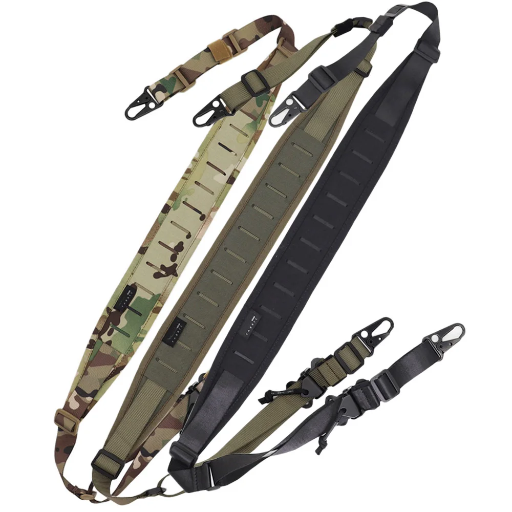 

New Tactical Gun Sling Modular Rifle Sling Strap Removable 2 Point / 1 Point 2.25" Wide Padded Shooting Hunting Gun Sling