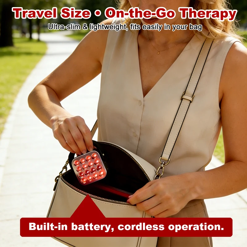New Product Blue Red Light 470nm 660nm 850nm 940nm Infrared Light Therapy Portable Mini Device for Home & Travel Use