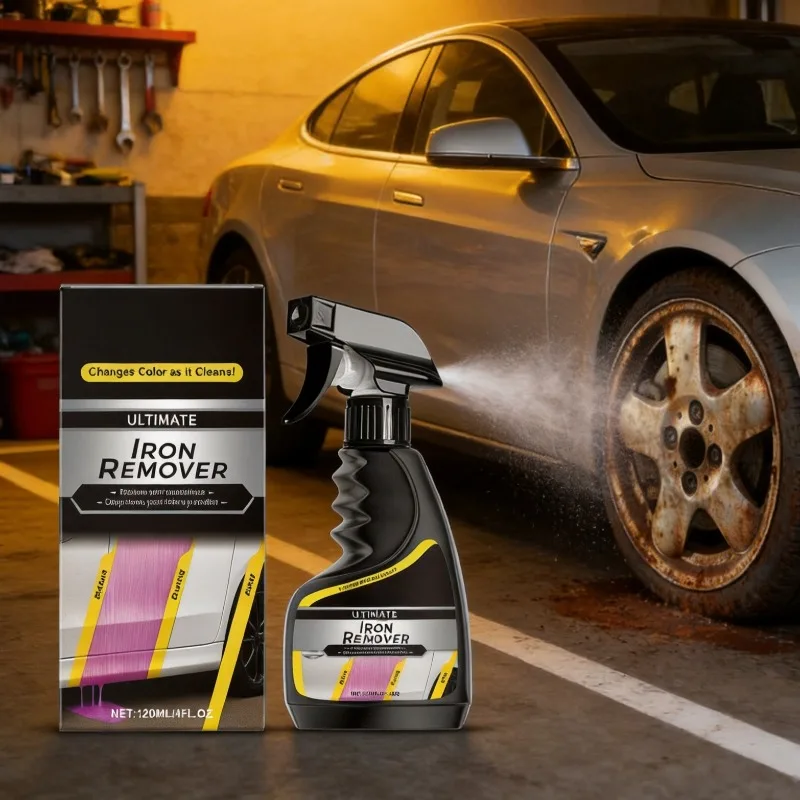 Car Care Derusting Spray Metal Rust & Iron Powder Stain Remover Suitable For Cleaning Automobile Wheel Hub And Exhaust Pipe