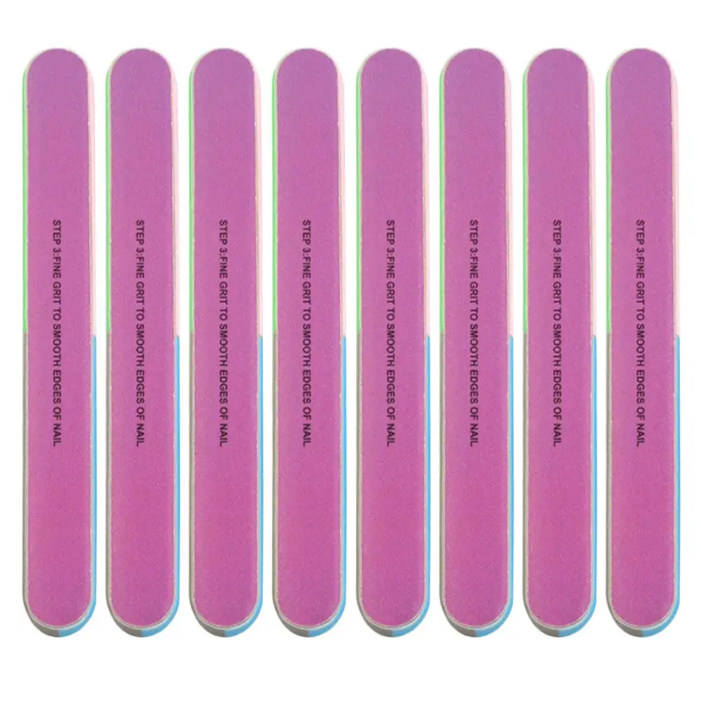 

8Pcs Simple Nail Shaping File Tool Compact Portable Pedicure File for Fingernail Trimming Surface Sanding Daily Nail Care