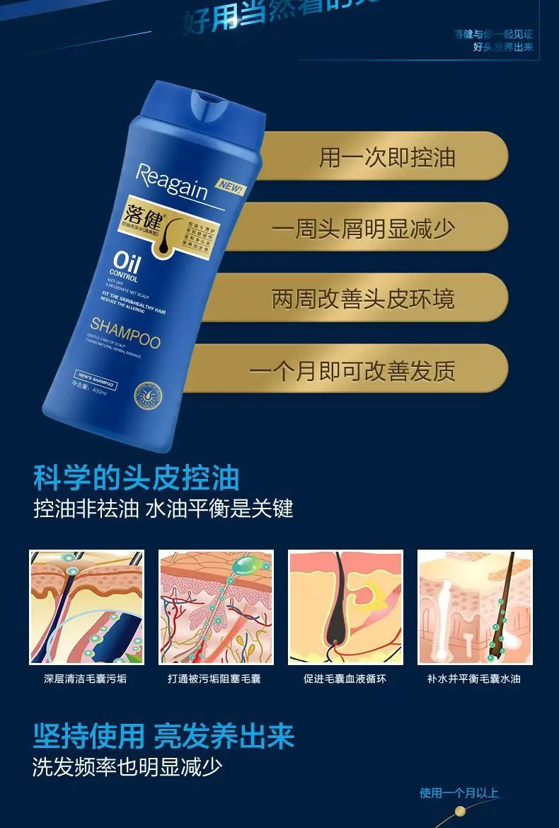 Rogaine Scalp Care Shampoo - Polygonum Multiflorum Extract & Biotin for Thinning Hair, Dandruff Control Moisturizing Shampoo