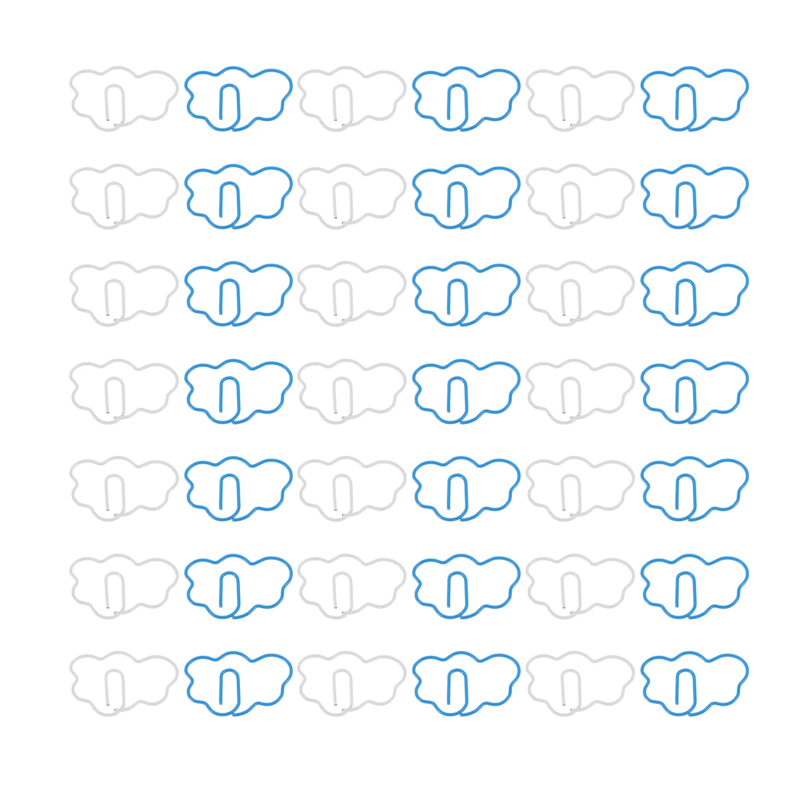 

48 Pcs Creative Bookmarks Colored Paper Clip Clamps Cloud Shaped Clips Cute Colorful Cloud-shaped