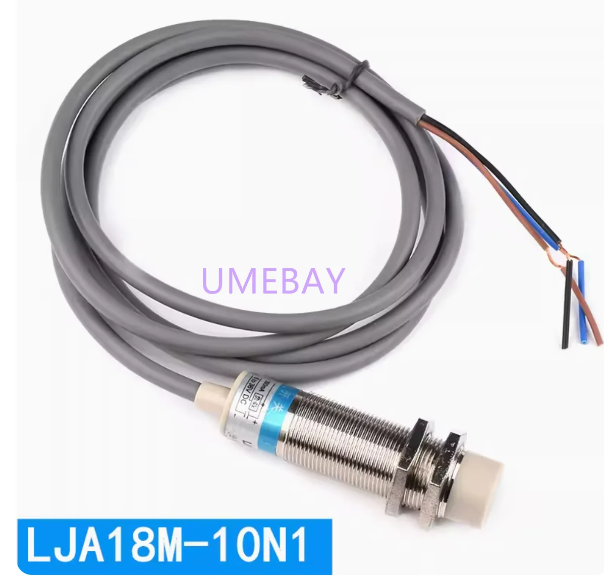 1pcs    Proximity switch LJA18M-10N1 long cylindrical inductive sensor DC 24V three wire NPN normally open