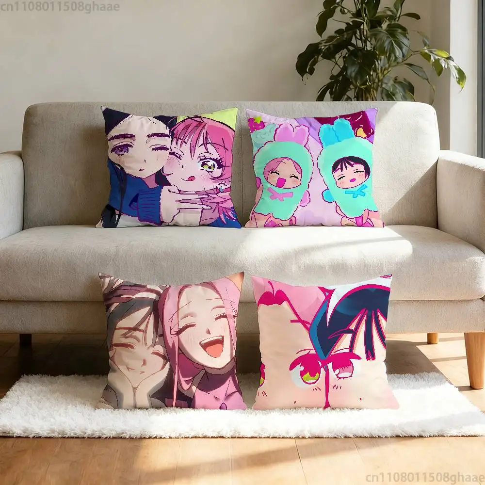 

Cute Love Mizi and Sua pillow cover living room sofa cushion cover bedroom room bed pillow cover home decoration
