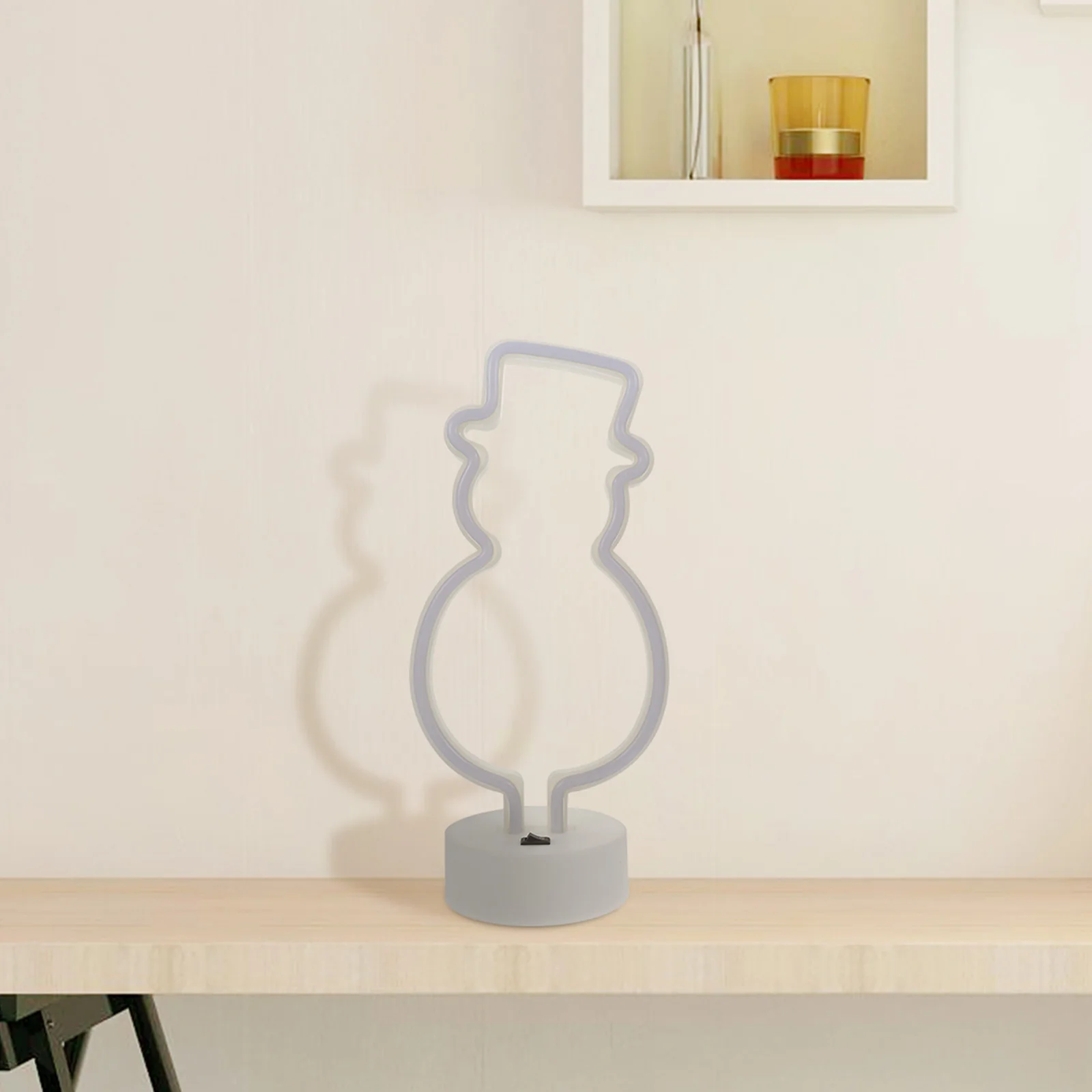 

Christmas Snowman Shaped LED Light Decor Xmas Home Party Lamp Warm Atmosphere Kids Room Bedroom Living Study Office