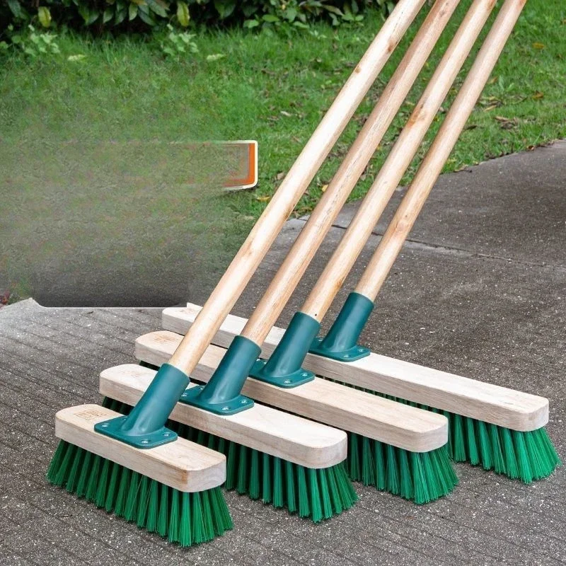 Long handle floor wash brush hard bristles