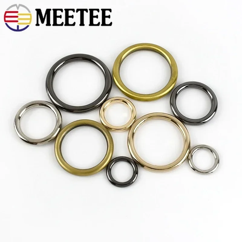 5/10 Pz Meetee 15-50mm O Ring Fibbie Vestiti In Metallo Cerchio Chiusura Loop Borsa Scarpe Fibbia Della Cintura Sostituire Kit Accessori Hardware