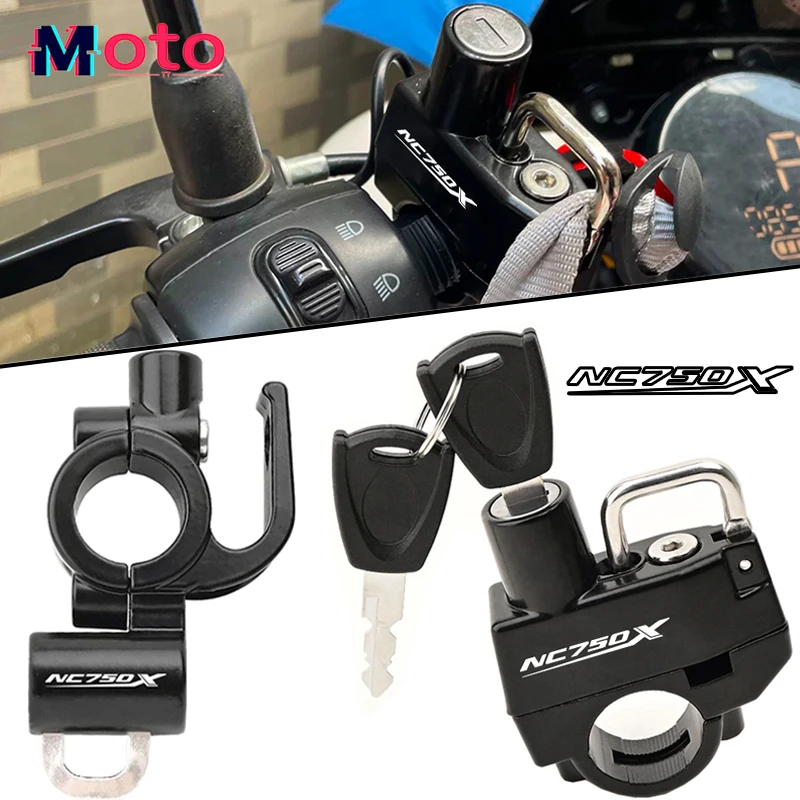 For HONDA NC750X NC750 X NC 750 X 2021-2024 2014-2020 Top selling Motorcycle CNC Accessories Helmet Lock Anti-Theft Helmet