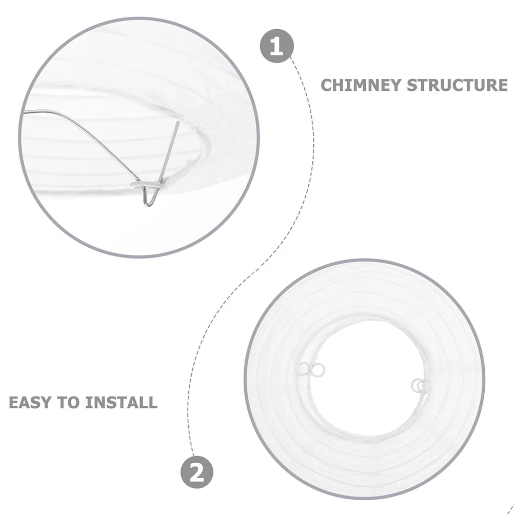 

2Pcs Paper Lantern Lampshade 30cmDx20cmH DIY Folding Decorative Light Cover Home Accessory Warm Mood Bedroom Table