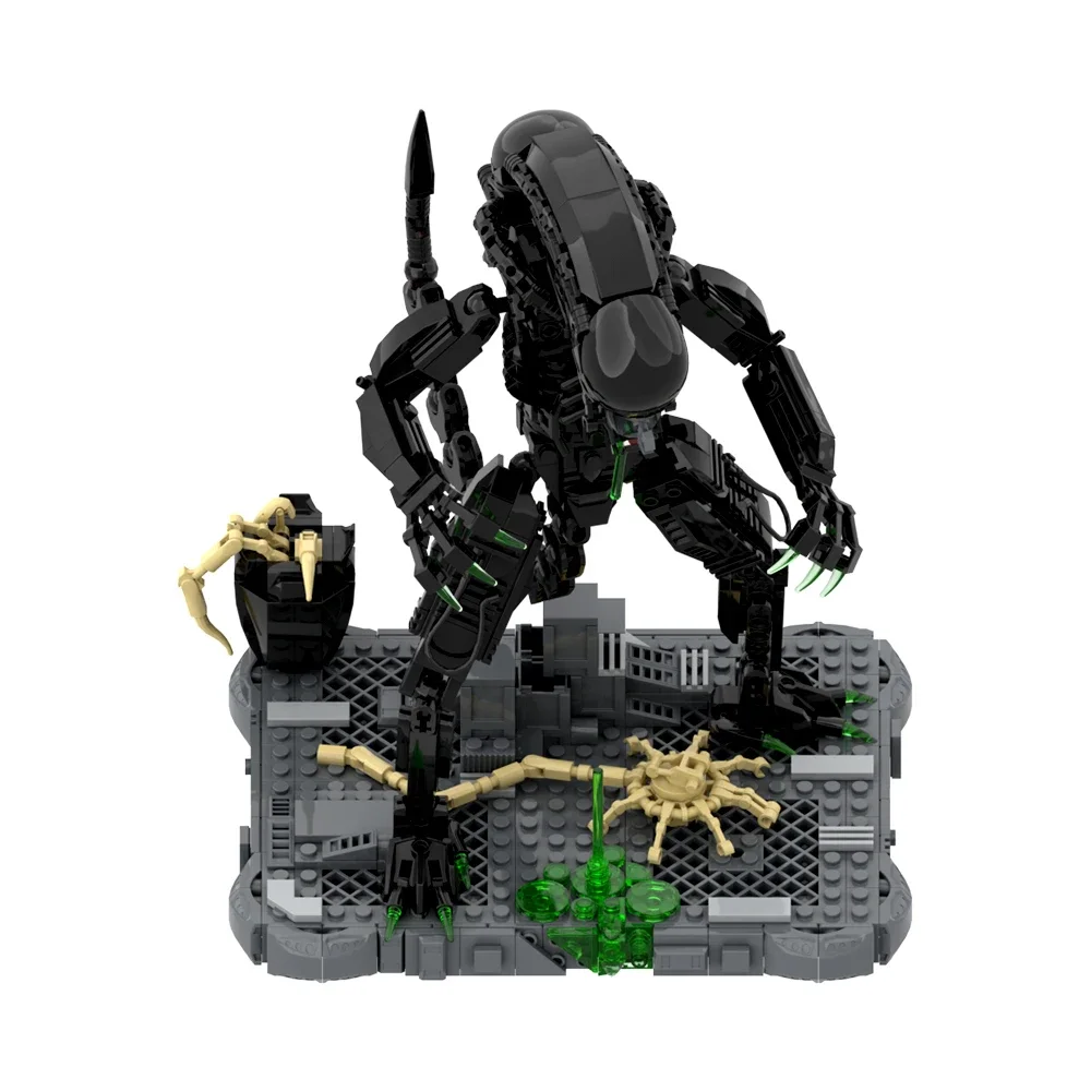 Moc alienígenas babas monstro modelo blocos de construção xenomorphs montar ripleismo powerloaders robô diy tijolos brinquedos crianças presentes