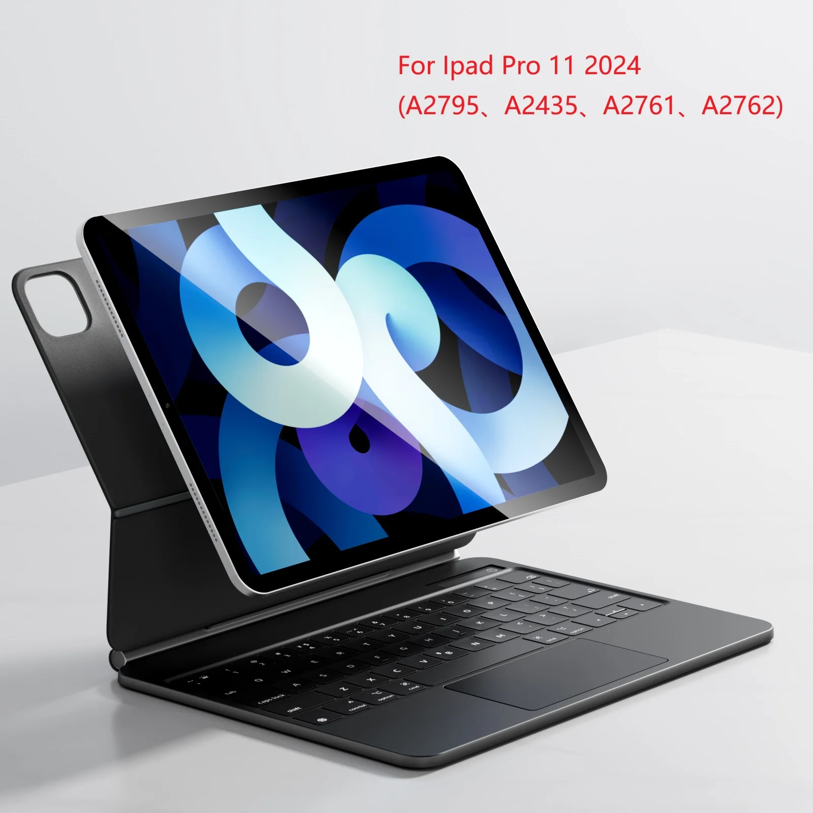 

Case With Smart Cover Keyboard with Two Viewing Angles Folio Magic Keyboard for iPad Pro 11 M4 2024 A2836 A2837 A3006 Funda