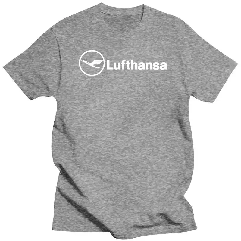 Lufthansa Vintage Logo German Airline Aviation T-Shirt S-5XL male short sleeve casual tops Cotton teeshirt man fashion t shirts