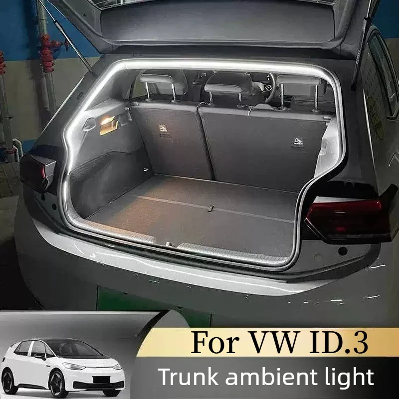 Warm White Ambient LED Trunk Light Strip with Auto Sensor for VW ID.3 Tailgate Interior Lighting Upgrade Supplies