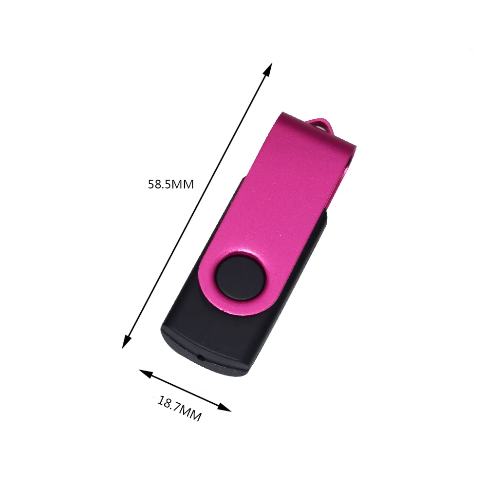 Clé USB métallique rotative à 2.0 °, nouveau style, 128 Go 64 Go 32 Go 16 Go 8 Go 4 Go, clé gratuite