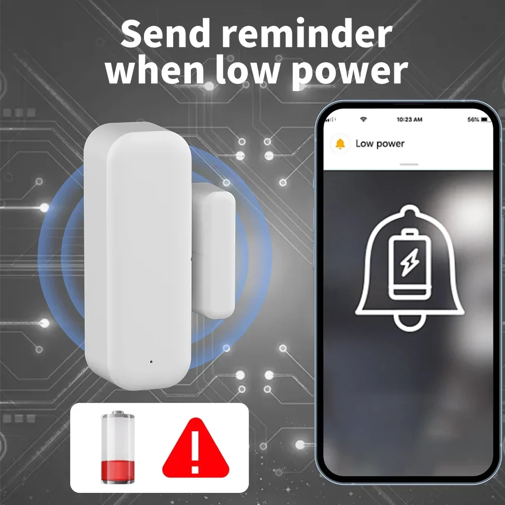 Czujnik drzwi WiFi Czujnik okna Inteligentny bezprzewodowy czujnik drzwi Smart Life APP Pilot Alexa