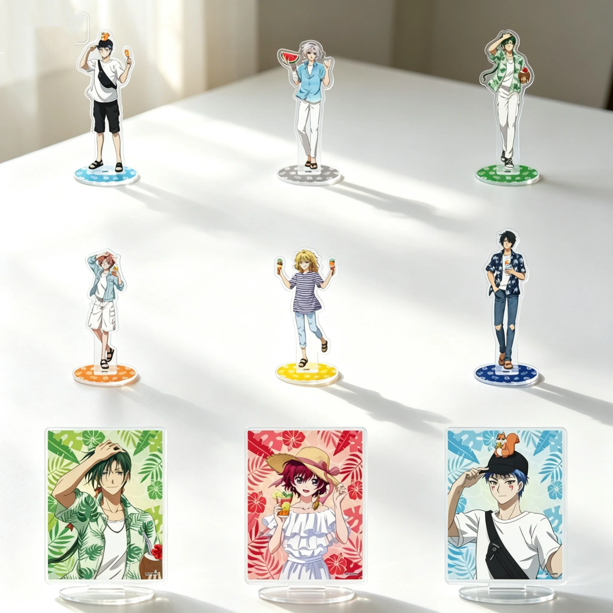 Anime Yona of the Dawn Tropical Wind Version Yona Son Hak Soo-won Acrylic Stand Model Plate Keychains Desk Decor