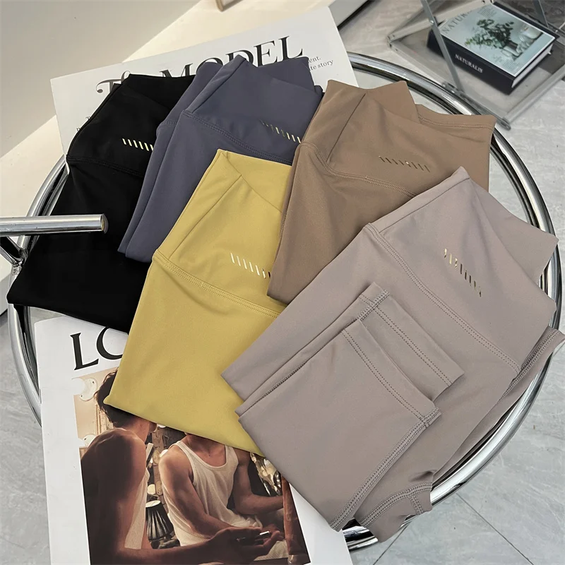 

LuluV Yoga Pants Naked Sensation Tight Sl Qui Dry No Embarrassing Lines Long Pants Thin Model for Spring Season