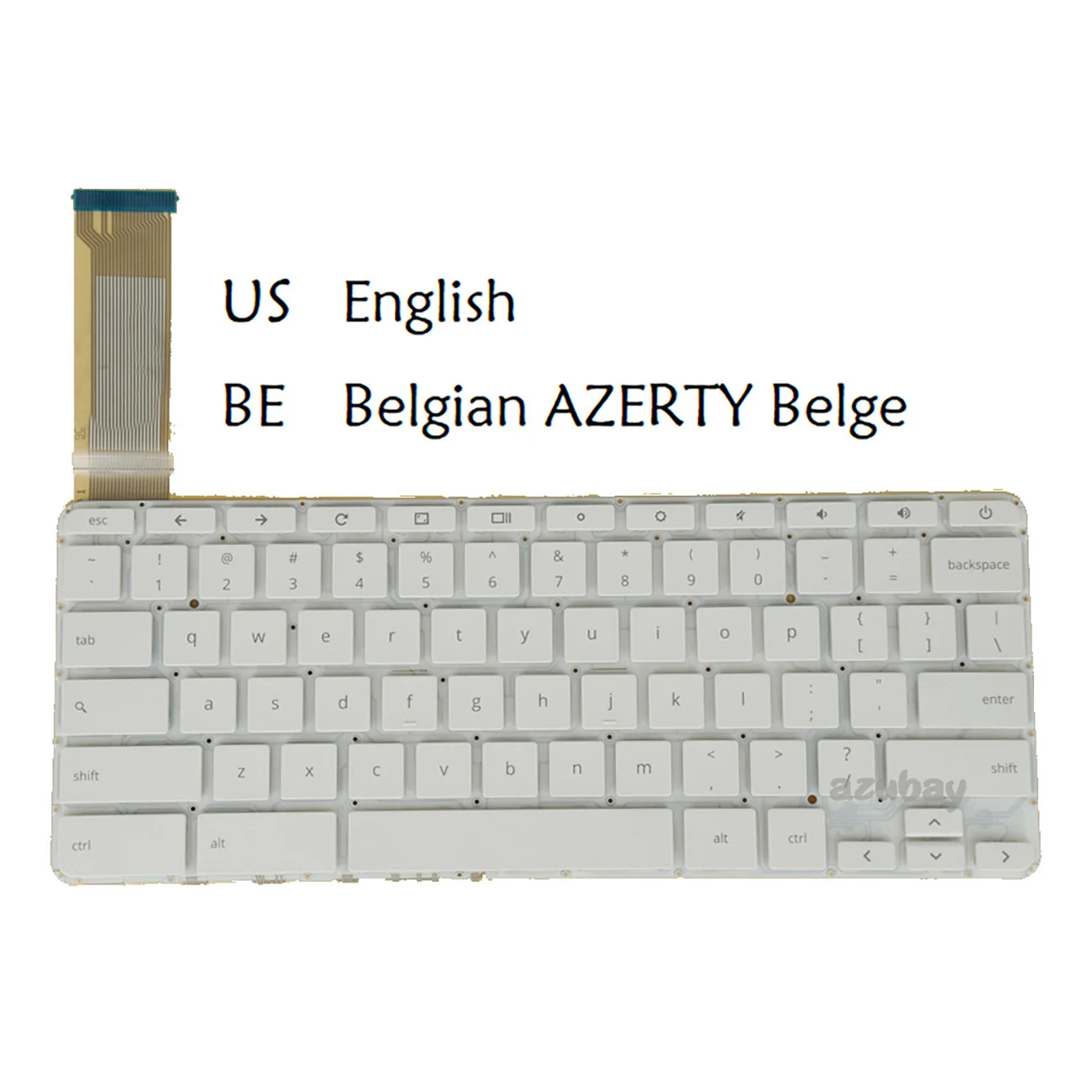 Бельгийская клавиатура AZERTY US для HP Chromebook 14 G4, 14-X000, 14-2000, 14-2010, 14-AK000, 14- ak002tu ak003tu ak004tu ak010nr белая
