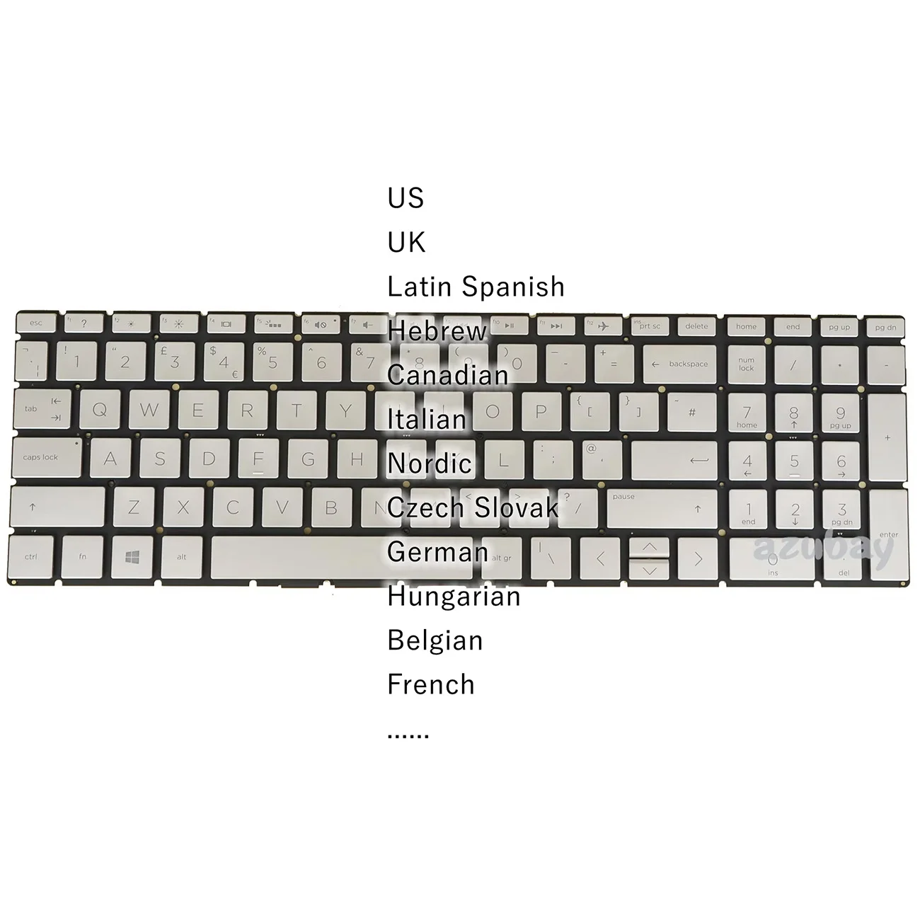 US Canadian LA  Latin Spanish Keyboard For HP Pavilion 15-cs0000 15-cw0000 15-CU0000 15-cu1000，ENVY 15-dr0000 15s-dr100 15m-dr0