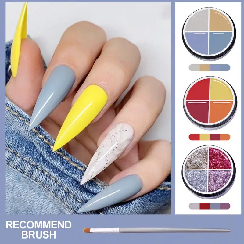 1 ~ 4 Stück festes Nagel gel glatte Anwendung trend ige lebendige Farbe Gel Creme Nagel Gel Nägel Must-Have Produkt Japanisch