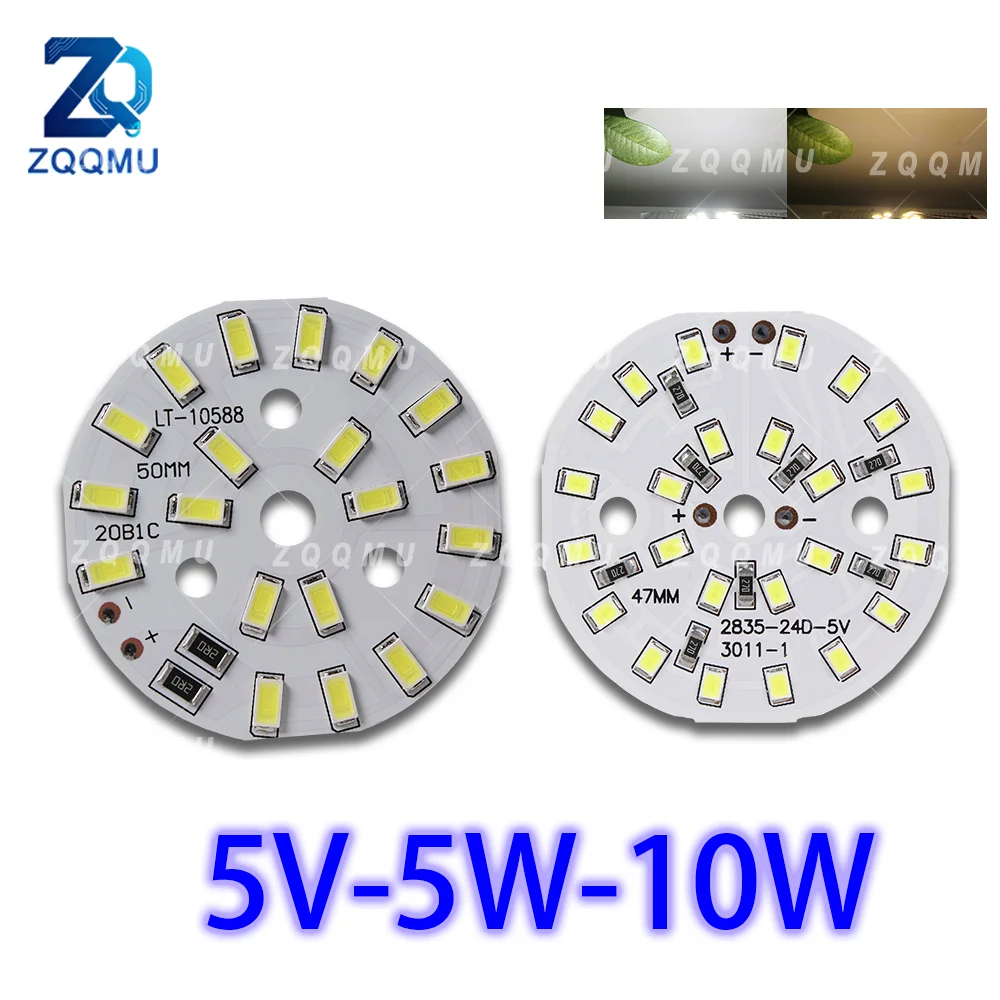 10W 5W DC5V LED Round Panel Lamp USB Powered Camping Tent Reading Fill Ambient Background Lighting Photography Video Desk Light