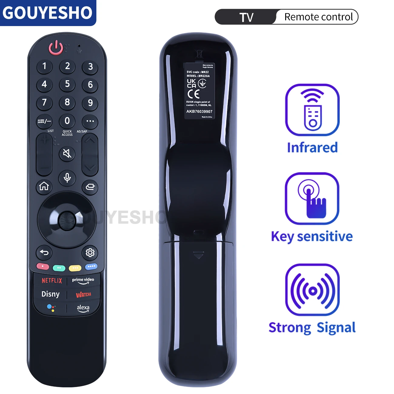 New Replacement IR Remote Control Use for MR22GA Series AKB76039907 TV Controller No Voice No Pointer Function