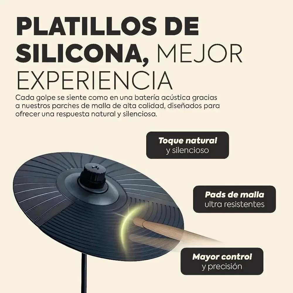 مجموعة طبلة إلكترونية لواجهة سماعة الرأس HQC-9 مريحة بأربعة أسطوانات، 3 أسطوانات إلكترونية من السيليكون بالكامل 180 نغمة USB، MIDI، #5