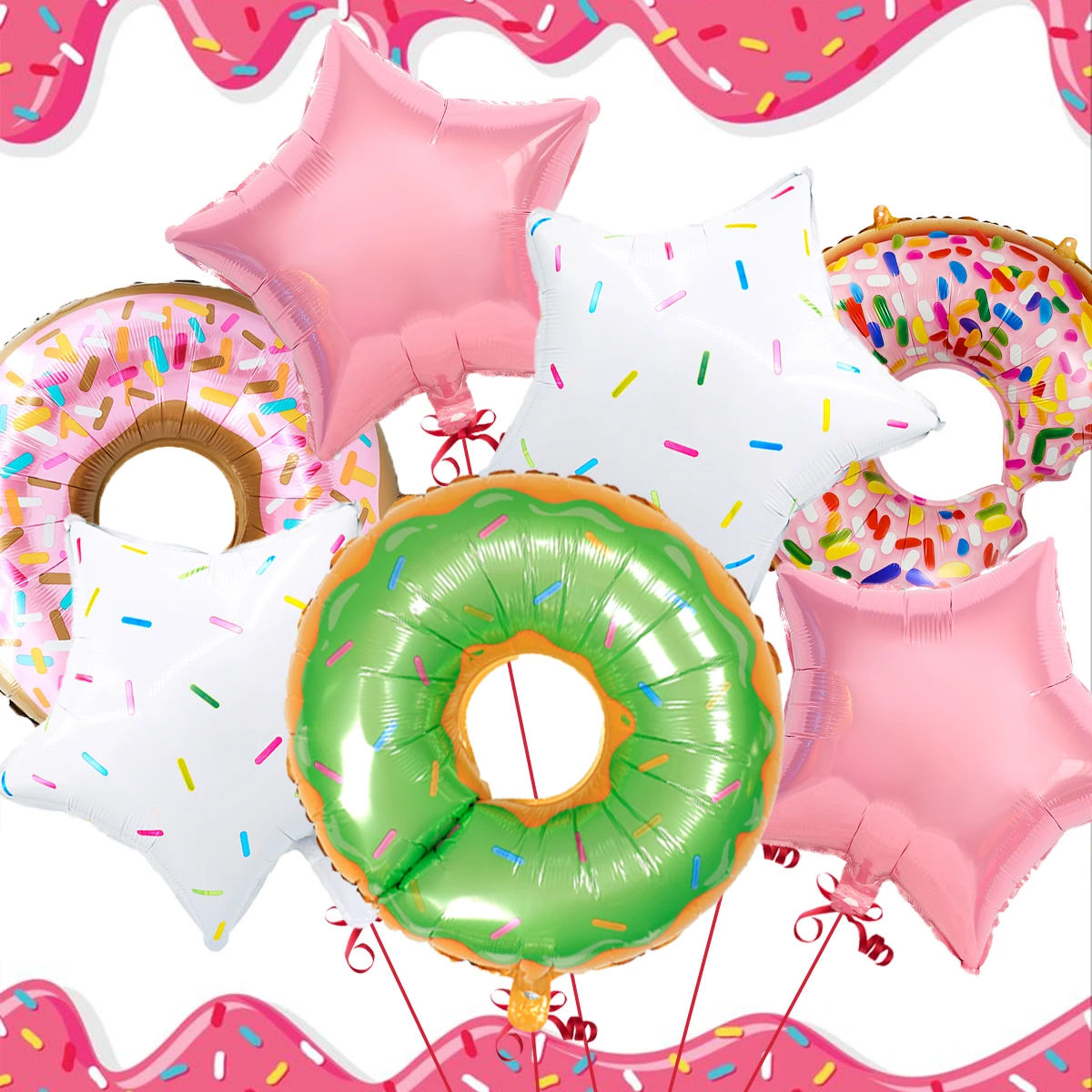 Set Di Palloncini Foil Per Decorazioni Per Feste Di Compleanno Da 7 Pezzi, Perfetti Per Feste Di Dessert, Feste Di Compleanno E Anniversari