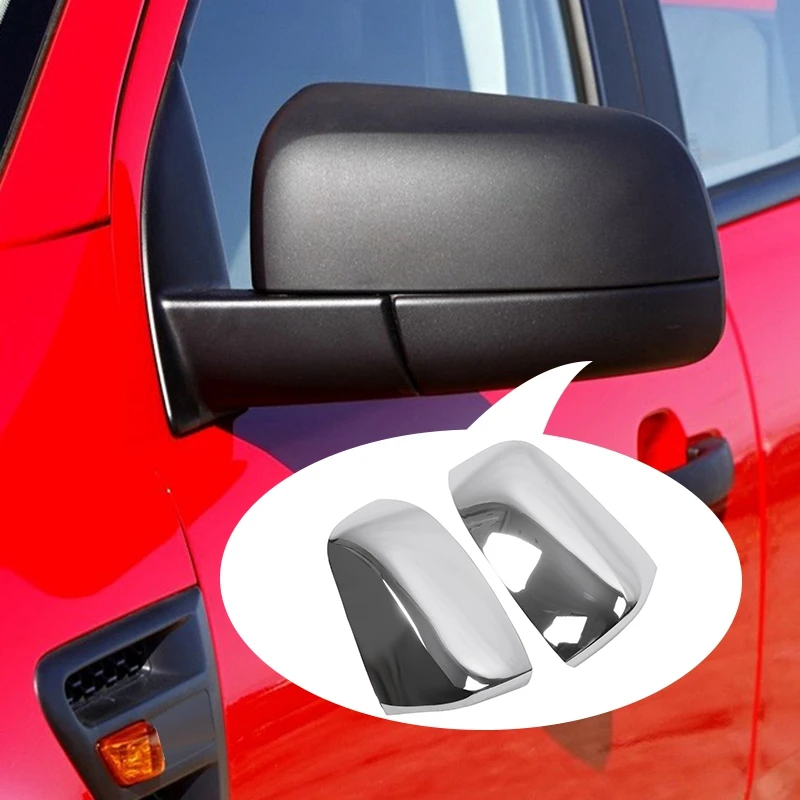 for Ford Ranger / Everest 2012-2020 ABS Silver Chrome Rear View Mirror Housing Cover Cap -Side Door Mirror Cover