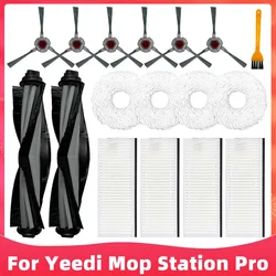 Compatible For Yeedi Mop Station Pro Robot Vacuums Roller Main Side Brush Hepa Filter Mop Cloths Accessory Kit