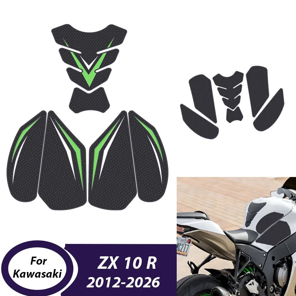 

Motorcycle Fuel Tank Stickers Gas Knee Grip Protector Pad Traction Decals For Kawasaki ZX 10R 2012-2026 ZX-10R Accessories ﻿