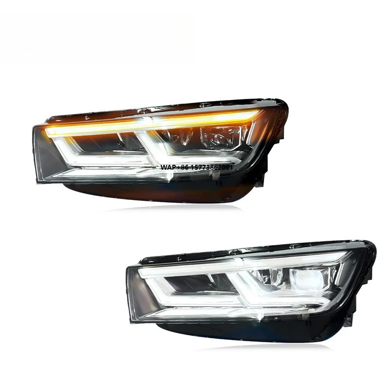 

1 Unit for Q5 Headlight Modification with Low Rise and LED Daytime Running Lights, Flowing Steering Lens