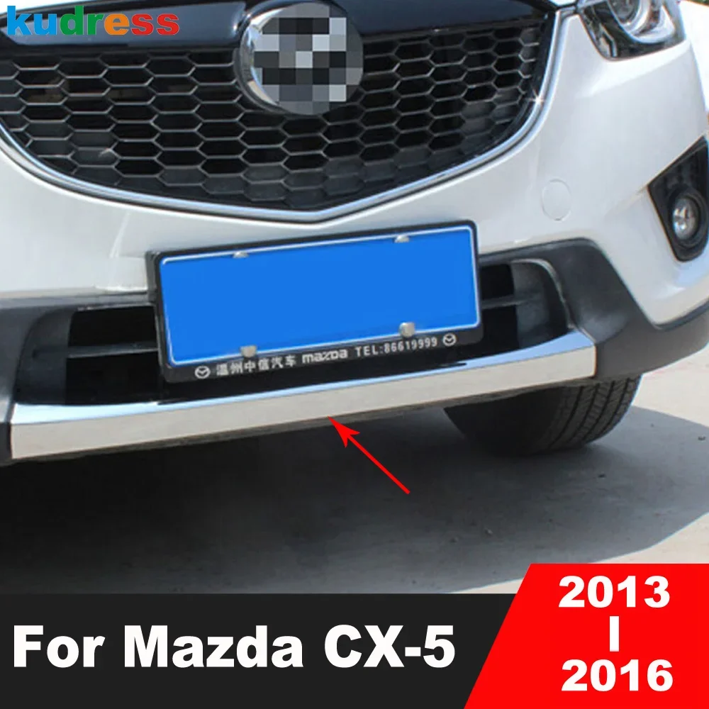 

Front Bottom Bumper Cover Trim For Mazda CX-5 CX5 2013 2014 2015 2016 Chrome Car Accessories Lower Grille Molding Garnish Strip