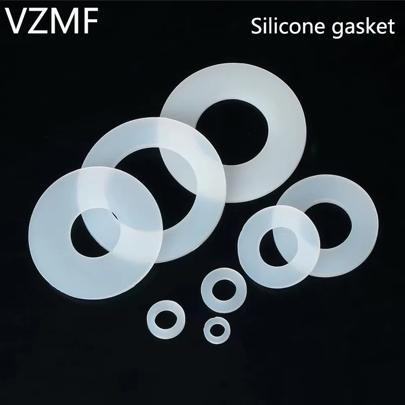 Soft Silicone Gasket Screw Seal Ring Water Pipe Waterproof Plastic High Temperature Resistant Rubber Round Flat Pad