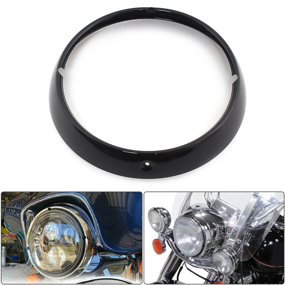 

7 Inch Motorcycle Headlight Lamp Trim Ring Cover Headlight Assembly For Harley Davidson Touring Road King Electra Street Glide