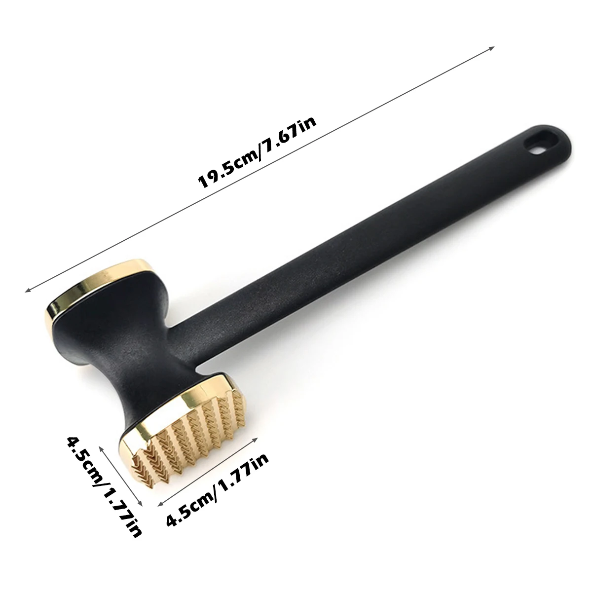 Steak Hammer Mallet Double-Sided Zinc Alloy Meat Tenderizer Meat Pounder Maximizes Food Flavor Meat Hammer Steak Meat Cooking