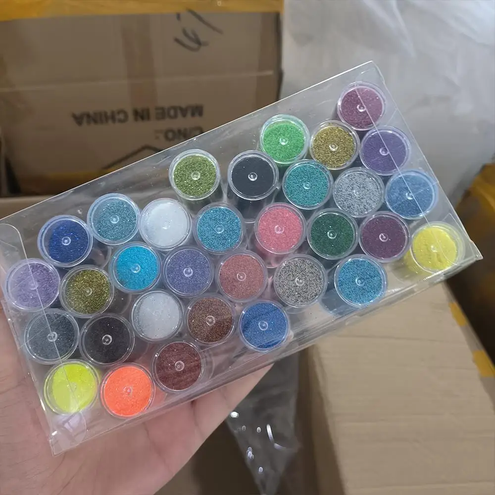 32箱/セット 混合形状ネイルグリッタースパンコール ホログラフィックチャンキーフレーク ネイルアートデコレーション メイクアップ フェイス ボディ ネイル用品