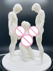 NSFW 150mm Die Cast Resin Model Assembly Kit Girl Model (Unpainted) Resin Model Toy Kit 3 People Suck