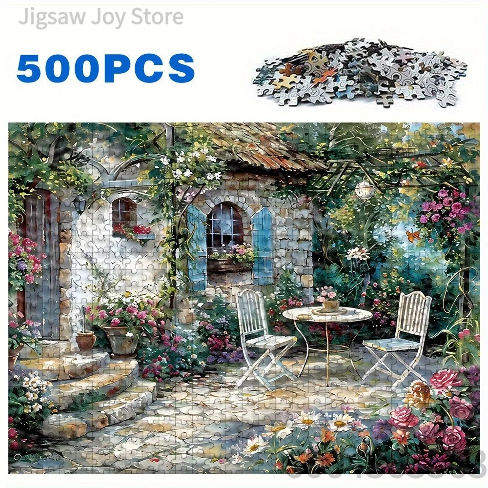 Secret Flower Garden & Paris Eiffel Tower Jigsaw Puzzle Adult Relaxing DIY Assembly Game Home Decoration Gift