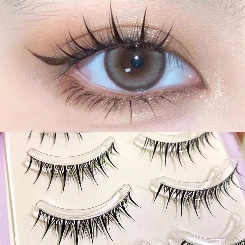 Korea False Eyelashes Manga Lashes Full Strip Lashes Natural Lash Extension Cos Fairy Cross Long Eyelashes Wispy Long Big Eye