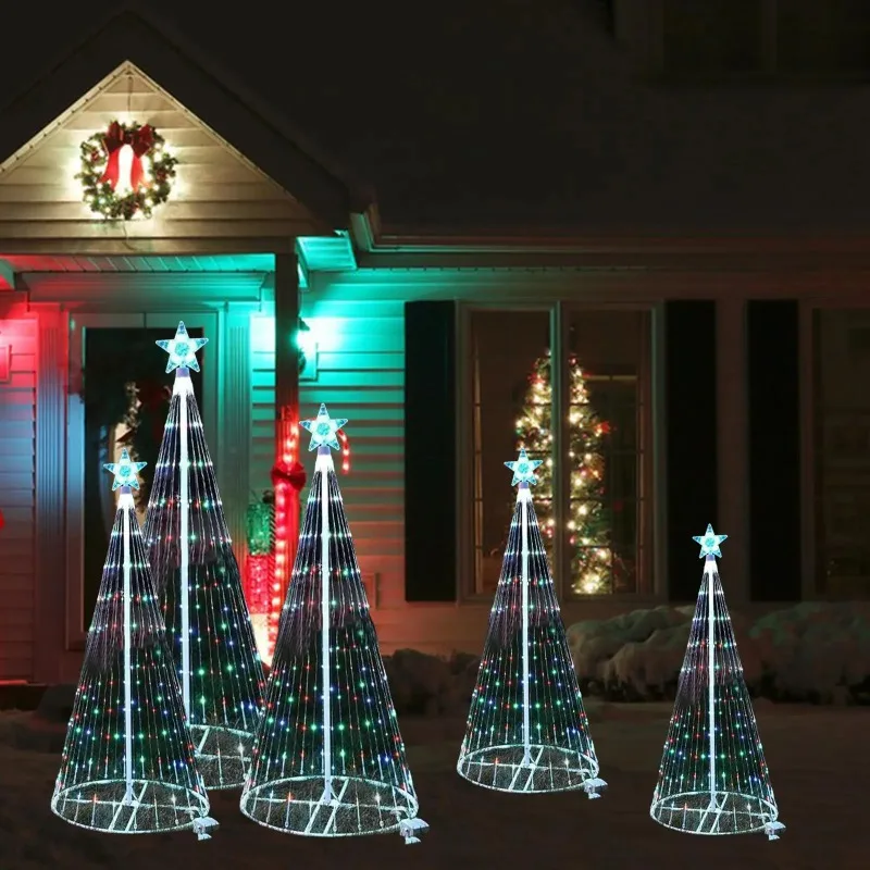 Christmas LED Light String Show Outdoor Christmas Tree Light Show Christmas Decorative Lights Outdoor Garden Decoration