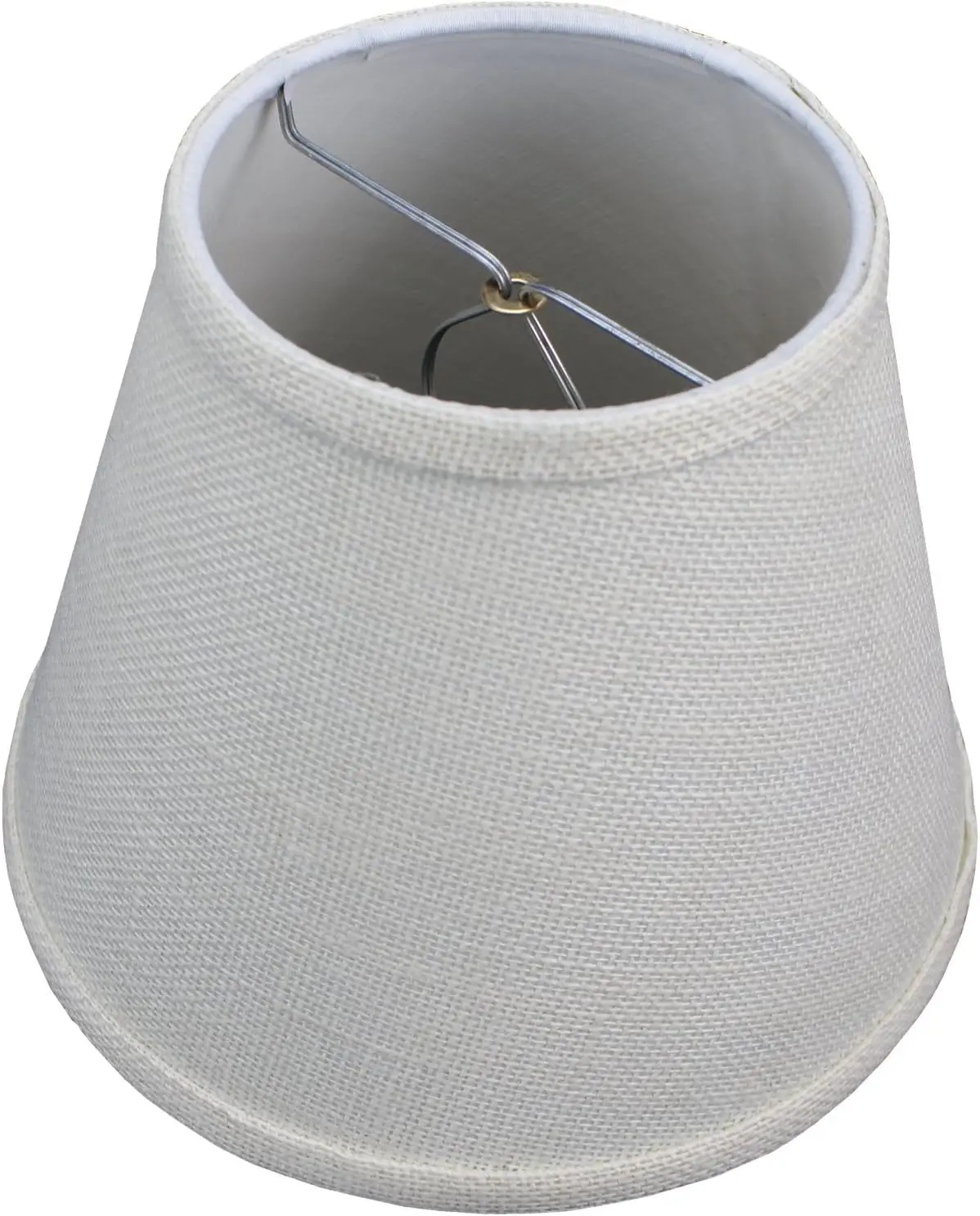 

Абажур с верхним диаметром 5 дюймов, нижним диаметром 9 дюймов и высотой 7 дюймов (по высоте наклонной поверхности) с креплением-клипсой для стандартной лампы типа Эдисон.