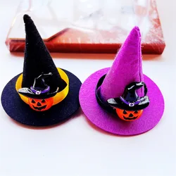 Mini Witch Hat Hair Clips for Halloween Party Decoration Hairpin Hair Accessories Pet Kids Gift Favors Cosplay Costume Props